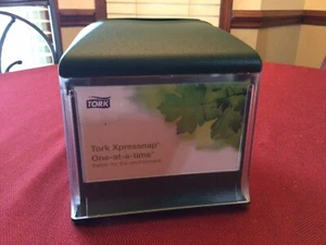 LOT of 2 New Tork 45xrt Green Napkin dispenser clear advertising windows - Picture 1 of 6