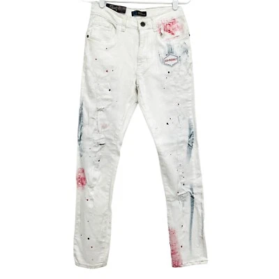 Pantalones de mezclilla ajustados desgastados súper elásticos para hombre talla 28x32 (W27xL30) nuevos con etiquetas Regal Exchange Foto 1 de 4