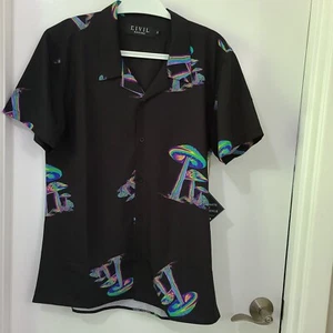 CIVIL REGIME Pyschedelic Mushroom Shirt NWT Sz Medium M - Picture 1 of 8