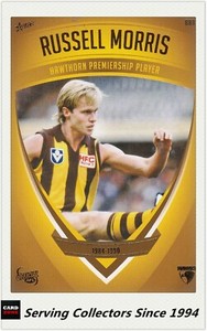 Hawthorn 50 Years Premiership Set PREMIERSHIP PLAYER CARD #80 RUSSELL MORRIS