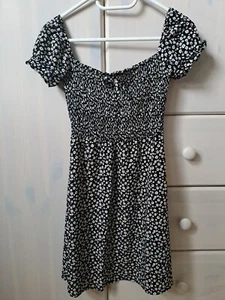 Kleid XXS Sommerkleid Blümchen schwarz TOP WIE NEU - Bild 1 von 4