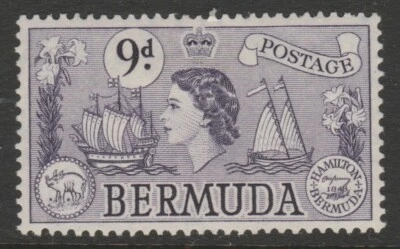 Bermudas sg143b COMO NUEVAS 1953-62 9d violeta Foto 1 de 2