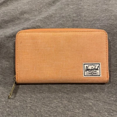 Cartera sin asas Herschel Supply Co. Avenue de lona con cremallera alrededor naranja nectarina rara Foto 1 de 4
