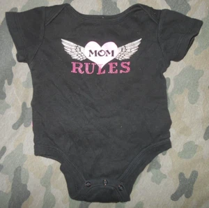Glamajama Girls 6-9 M Mom Rules Snap Bottom - Picture 1 of 1