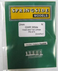 Springside SPN1 GWR Head and Tail lamps (White) (Pk5) N Gauge - Picture 1 of 1