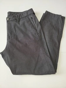 Mens Lululemon Commission Pant Slim Oxford size 32 x 27 black white - Picture 1 of 7