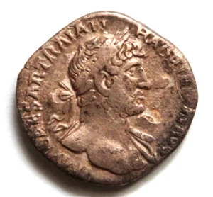 HADRIAN A.D.117-38, Silver Denarius. Rev-Roma seated to left.. aVF/F+ - Picture 1 of 2