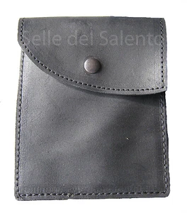Portadocumenti porta libretto vera pelle Nero auto moto biker Harley davidson - Picture 1 of 1