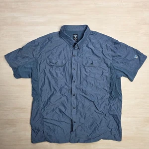Kuhl Airspeed Shirt Men's XXL Blue Vented Button Fishing Hiking Short Sleeve - Picture 1 of 10