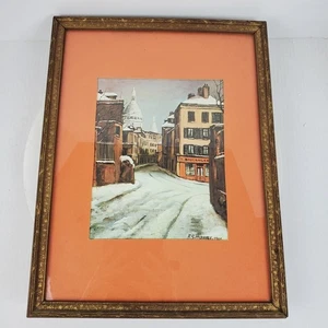 Vintage 1969 Kunstdruck Oleograph P. G. Hubert Custom Vintage gerahmt 17x13 Zoll - Bild 1 von 4