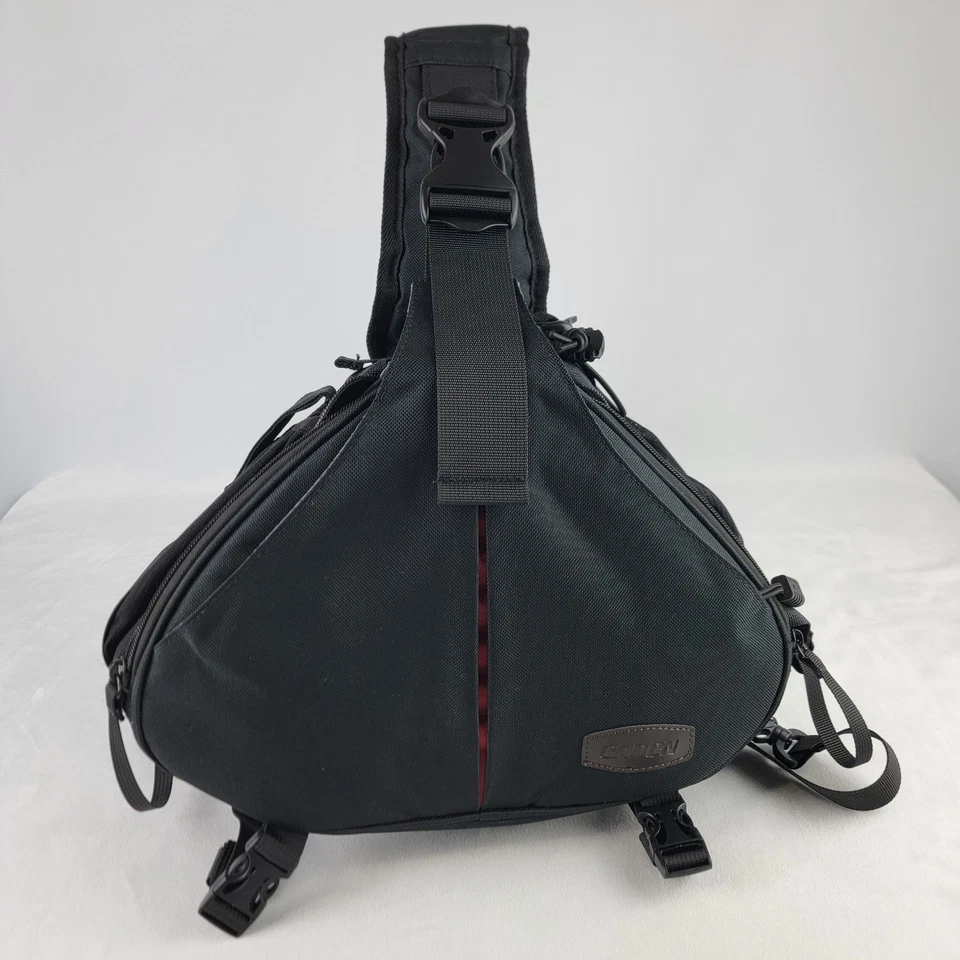 Caden Negro Bandolera Cámara Bolso Mochila Impermeable Bandolera Bolsillos Viaje NUEVO Foto 1 de 4