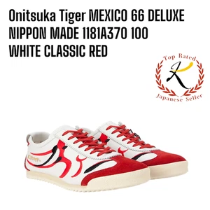 Onitsuka Tiger Mexico 66 Deluxe Nippon Made 1181A370 100 White Classic Red F/J - Bild 1 von 12