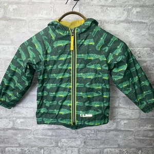 L.L. Bean Discovery Rain Jacket Green Toddler 4T alligator crocodile 4059 - Picture 1 of 5