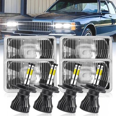 Faros LED 4x6" haz alto-bajo para Toyota Land Cruiser 1988 1989 1990 4 un. Foto 1 de 4