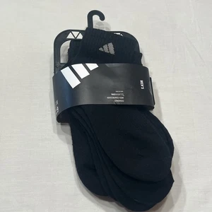 Adidas Men’s 6 Pairs Quarter Medium Shoe Size Socks Black Socks Climacool Socks - Picture 1 of 7