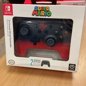 Nintendo Switch PowerA Enhanced Wired Controller RED Super Mario Bros NEW - Picture 1 of 5
