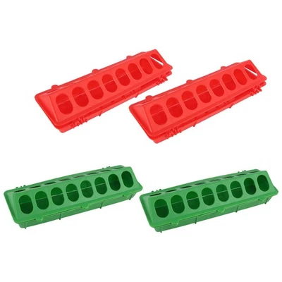 4 Pcs Hühnerfuttertröge Geflügelfutterautomat Vogelfütterungsbehälter - Bild 1 von 4