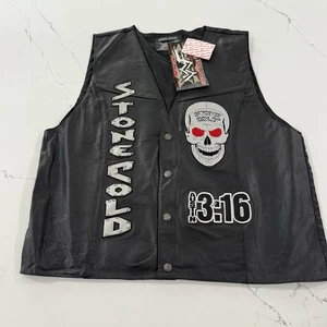 Stone Cold Steve Austin 3:16 Skull Vest - WWF 2000 Signature Series Size XL NWT - Picture 1 of 14