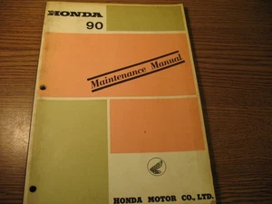 USED VINTAGE HONDA 90 MAINTENANCE MANUAL 1960'S (K-9959) - Bild 1 von 7