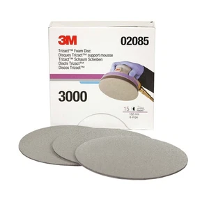 3M Trizact Schaumstoffscheibe, 02085, 6 Zoll, P3000, 15 Scheiben pro Karton, blau751 - Bild 1 von 9