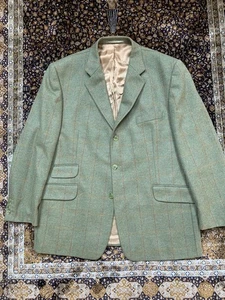Vtg Brook Taverner Tweed Hacking Jacket Hunting Made In Scotland 58 48 US - Picture 1 of 16