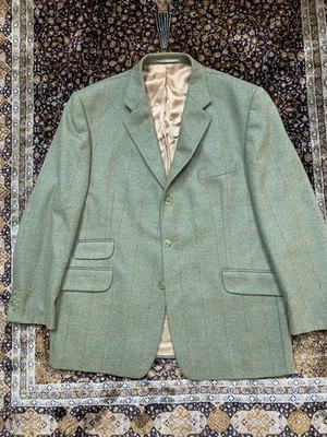 Vtg Brook Taverner Tweed Hacking Jacket Hunting Made In Scotland 58 48 US - Image 1 of 4
