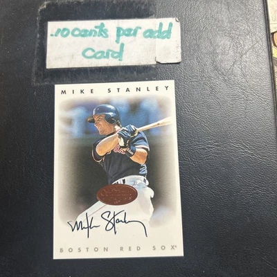 Mike Stanley Boston Red Sox Bronze Autograph 1996 Leaf Donruss Signature  Cb8 - Image 1 of 2