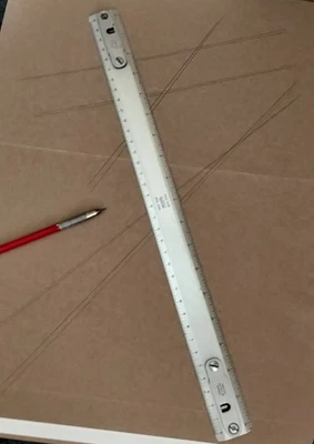 Vard 24" Aluminum Drafting Machine Scale Ruler Architect FULL + HALF SIZE - Image 1 of 4