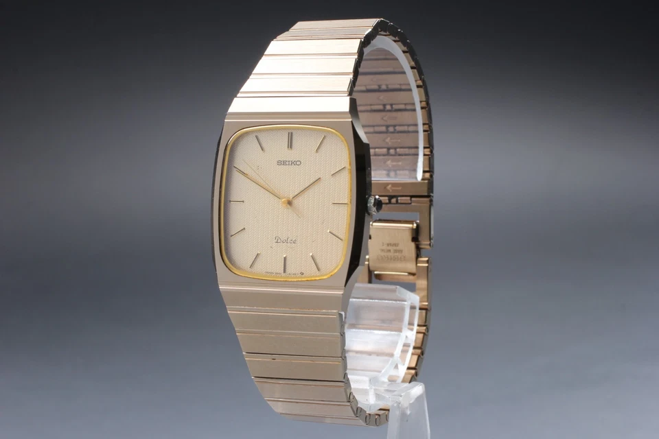 [N Mint] Seiko Dolce 9531-5140 29mm Tungsten carbide Gold Dial Watch From Japan - Image 1 of 4