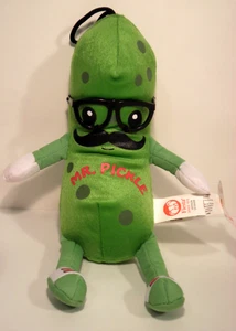 Neu mit Etikett Fiesta Plüsch Mr. Pickle C16181 Brille 2022 Spielzeug Stofftier grün rot Schnurrbart - Bild 1 von 8
