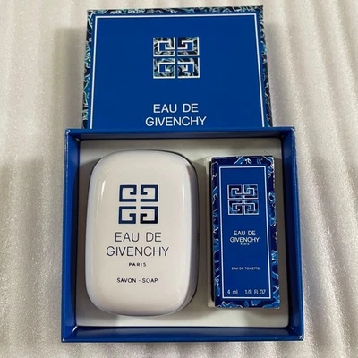 Unused Givenchy EAU DE GIVENCHY Soap and Mini Perfume Set Vintage Gift Box - Image 1 of 4