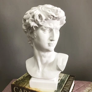 David Kopf Büste Harz Büste Wohndeko Michelangelo Skulptur Kunst Statue Römer - Bild 1 von 42