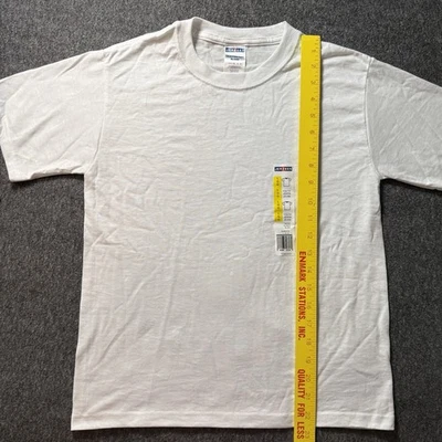 NWT Jerzees Plain White Short Sleeve Tshirt Cotton Blend Size Youth L - Image 1 of 4
