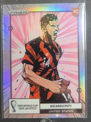 Prizm World Cup Soccer 2022 Ricardo Pepi Rc #22 Manga Case Hit Refractor EE. UU.! Foto 1 de 4