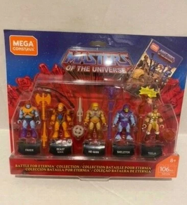 New Mega Construx Masters of the Universe Heroes set of 5 Figures - Image 1 of 2