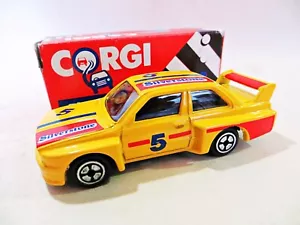 CORGI JUNIORS 'BMW E36 M3 RACING CAR #5' YELLOW. 1:64. VINTAGE. MIB/BOXED. - Picture 1 of 11