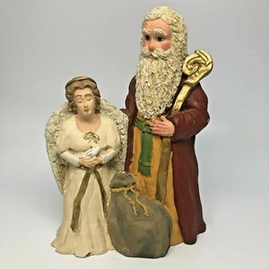 Colección Bill Davis 1995 Papá Noel con Ángel 248/400 resina de nuez moscada, firmado numerado - Imagen 1 de 5