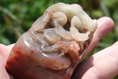 0006  Antique Chinese Shoushan Fuyong Stone Seal Stamp for Engraving Art Chop - Image 1 of 4