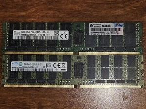 Two 32GB (64GB) PC4-2133P-LDO-10 Registered ECC Memory  - Picture 1 of 1