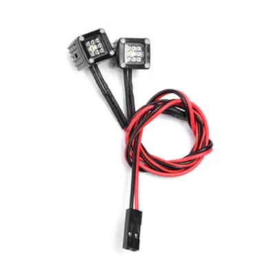 2x LED RC Dachbeleuchtung Spotlights Scheinwerfer Stoßstange Lampe RC Auto  - Bild 1 von 4