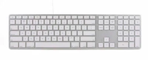 Matias Wired Ultra Thin Aluminum Keyboard Dual USB. Condition is Used. FK318S - Picture 1 of 1