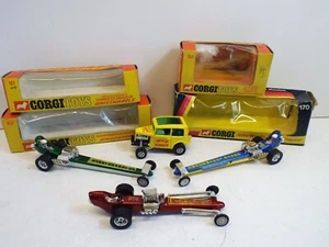 CORGI 161.162.164.170 COCHES DRAGSTERS X4 VINTAGE ORIGINAL EXCELENTE CAJA (L414) - Imagen 1 de 8