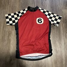 Twin Six Mens Cycling Jersey Red Black Medium - See Measurements