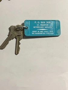 The Atrium Hotel Motel Room Key Fob & Key St. Maarten Netherlands Antilles #37C2 - Picture 1 of 2