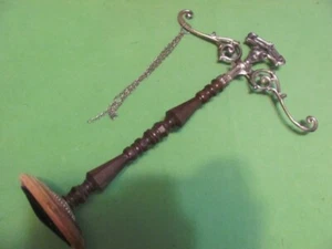 Vintage Metal, Wood & Hard Plastic Balancing Scale 19” Tall 12.75” Arm (Parts) - Picture 1 of 8