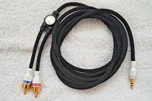 Monster AUDIO CABLE 2 M / 6.6 FT 3.5mm MINI to Stereo RCA Braided ~ Gold Plated - Picture 1 of 2