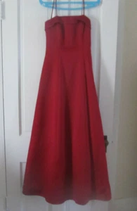 Red Formal Gown & Wrap Size 10 Spaghetti Strap Beaded Shawl 2 Pc Alexia - Picture 1 of 7