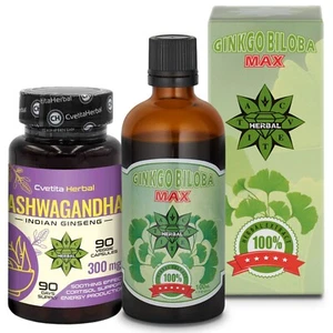 Ashwagandha Cortisolblocker Adaptogen Ginkgo biloba Gedächtnis Gehirngesundheit - Bild 1 von 10