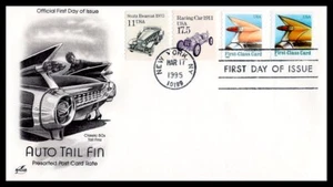 US FDC # 2908-2909 (10c) Auto Tail, 59 Caddy ArtCraft with Cars 1995, 9h957 - Picture 1 of 1