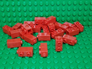 ** 25 CT LOT ** Lego NEW red 1 x 1 x 1 2/3 W/ 2 studs on one side - Picture 1 of 1